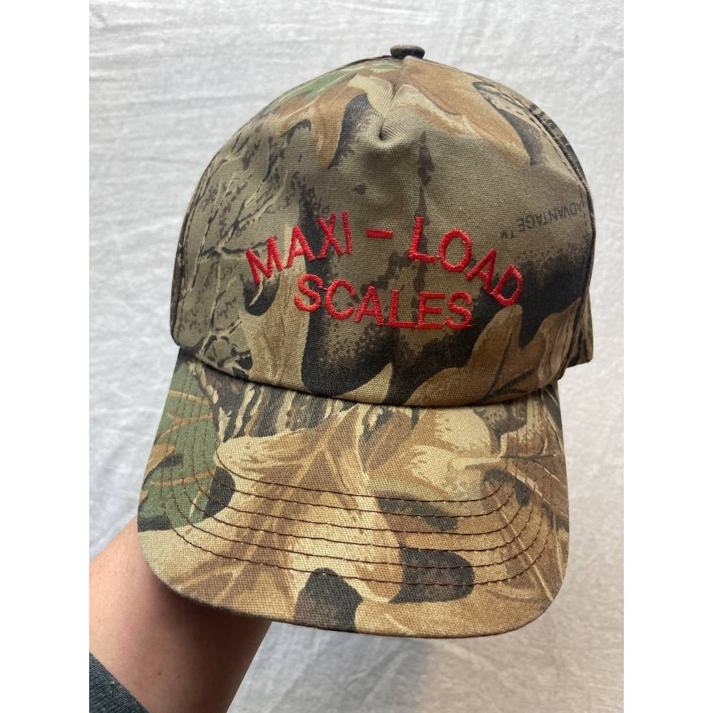Maxi-Load Scales Snapback Hat Cap Men Green Camouflage One Size Adjustable Work